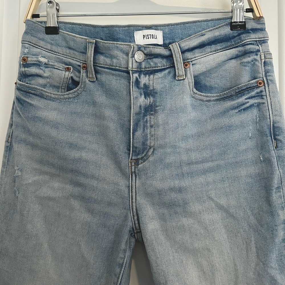 Pistola Lennon High Rise Boot Jean in Summit Distressed Wash - Picture 3 of 6